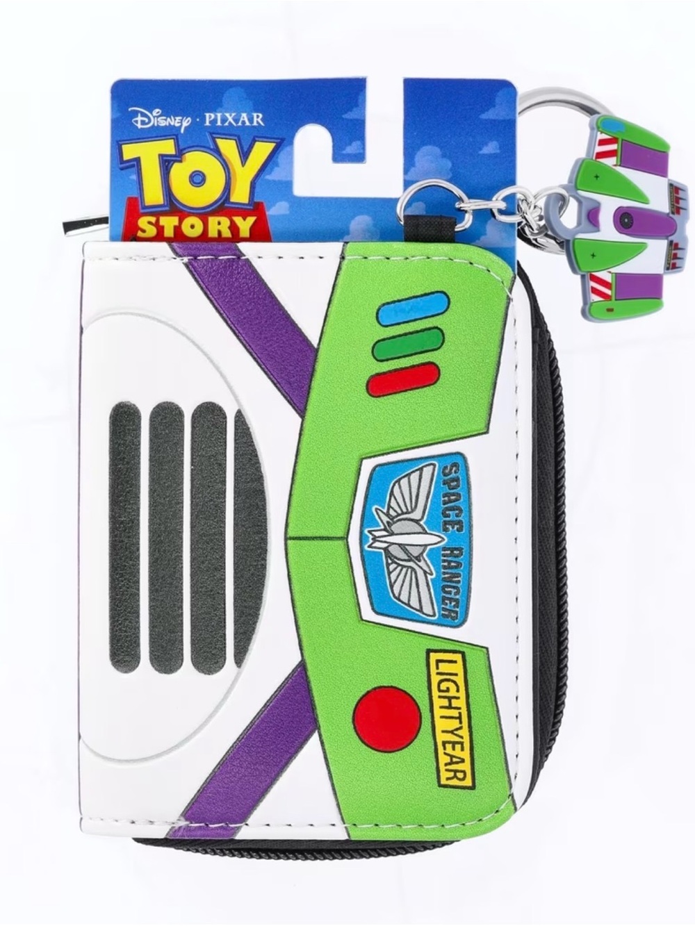 Disney Pixar Toy Story Buzz Lightyear Keychain Bi-Fold Wallet NWT Ladies/Kids
